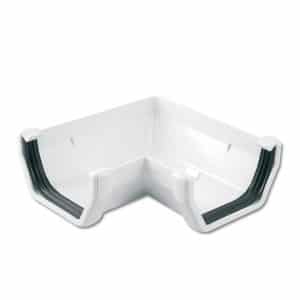 white plastic guttering