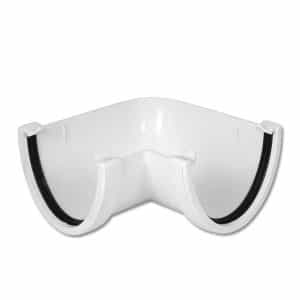 white plastic guttering
