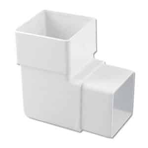 white plastic guttering
