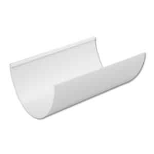 white plastic half round guttering