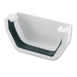 white plastic guttering