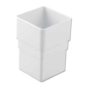 white plastic guttering