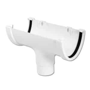 white plastic guttering