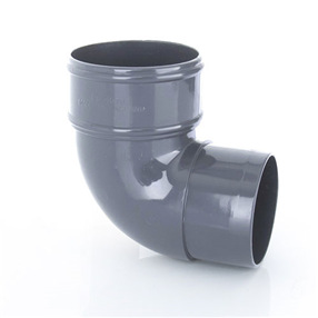 Round 112mm & 68mm Grey Guttering & Downpipe Fittings Choice 