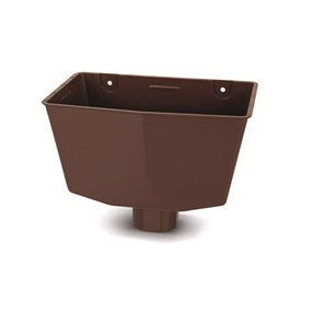BROWN Round Hopper for UPVC Downpipes Square 
