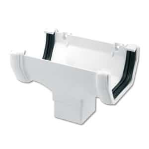 white plastic guttering