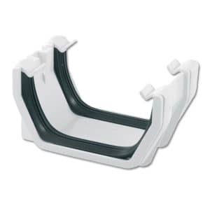 white plastic guttering