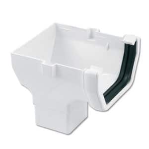 white plastic guttering