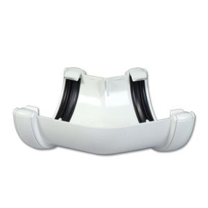white plastic guttering