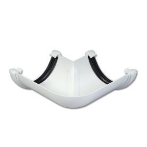 white plastic guttering