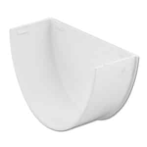 white plastic guttering