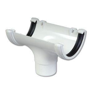 white plastic guttering