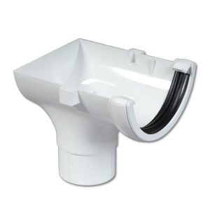 white plastic guttering