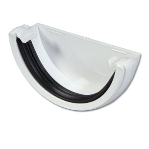 white plastic guttering