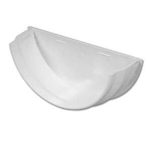white plastic guttering